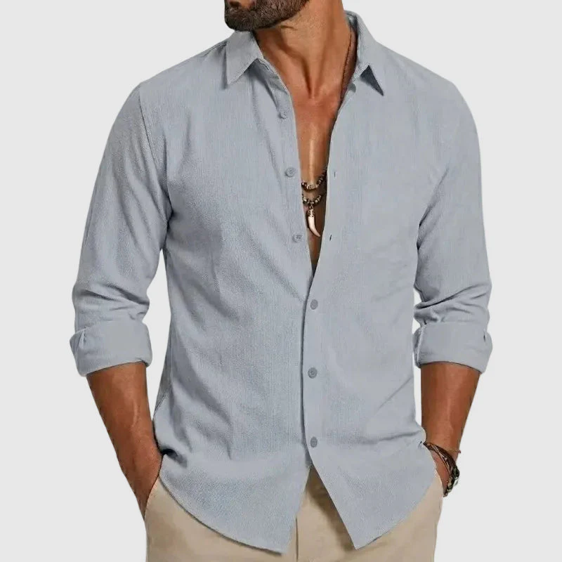 Adam - Men’s Button-Up Long Sleeve Shirt - Image 2