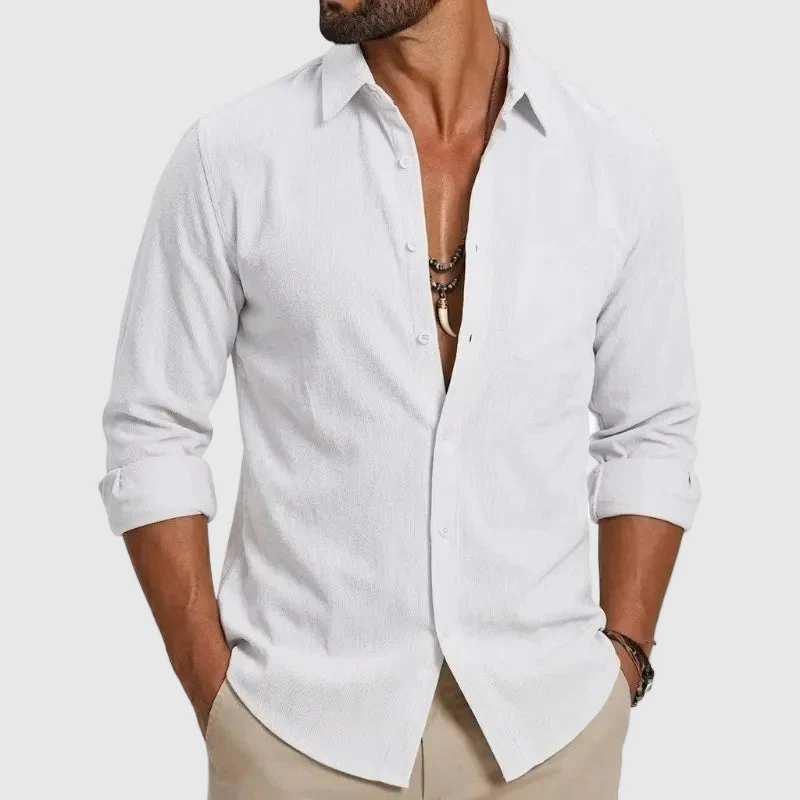 Adam - Men’s Button-Up Long Sleeve Shirt - Image 5