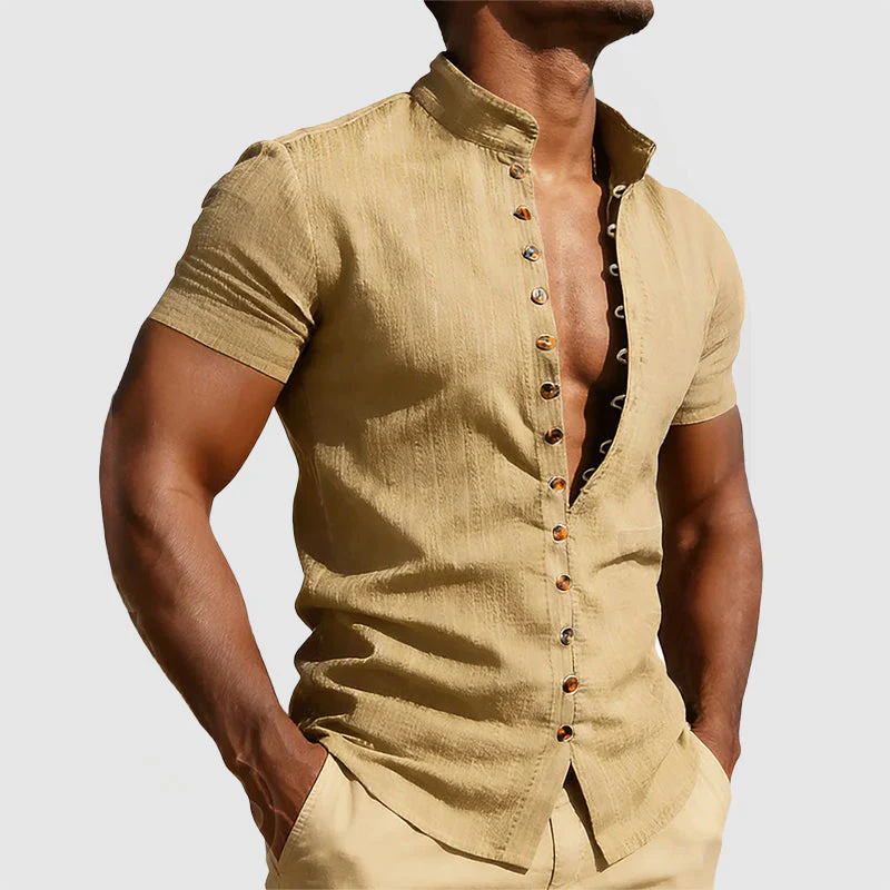 Cody - Men's Mandarin Collar Shirt - Image 4