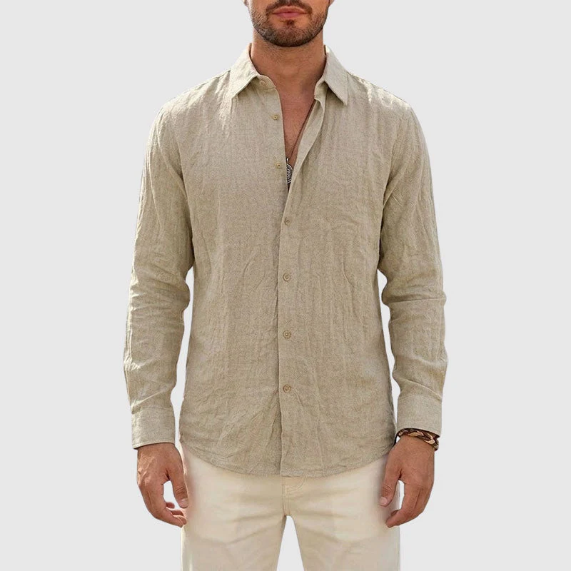 Bernard - Men’s Lightweight Linen Button-Up Casual Shirt - Image 7