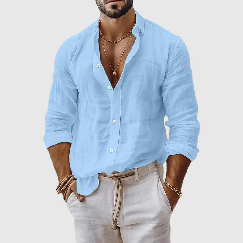 Blake - Men's Casual Long-Sleeve Linen Shirt