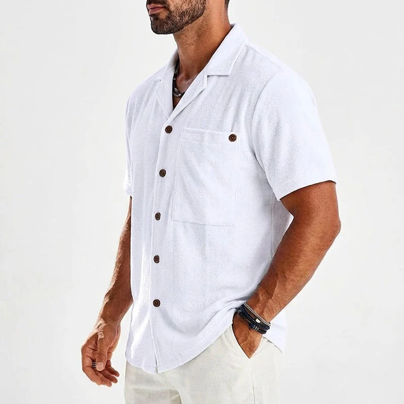Christian - Men’s Linen Short Sleeve Resort Shirt - Image 5