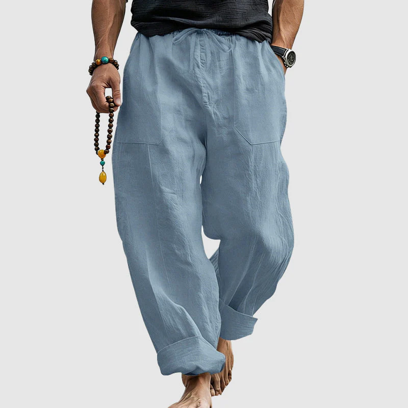 Dalton - Men's Linen Blend Relaxed Harem Pants - Image 2