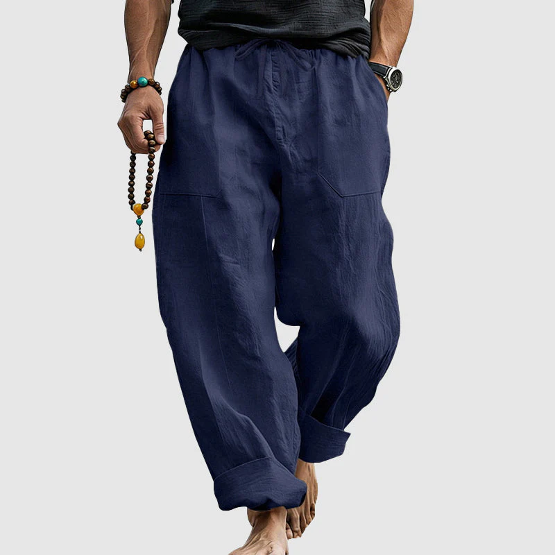 Dalton - Men's Linen Blend Relaxed Harem Pants - Image 5