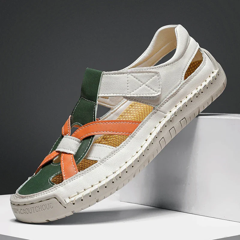 Derek - Men's Woven Cutout Sandals