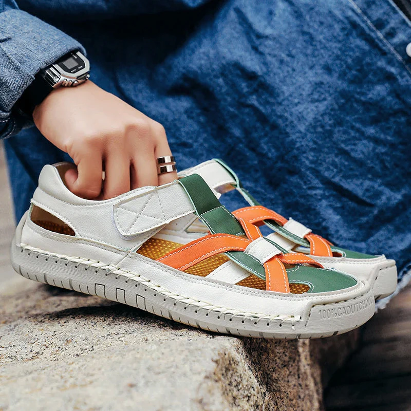 Derek - Men's Woven Cutout Sandals - Image 6