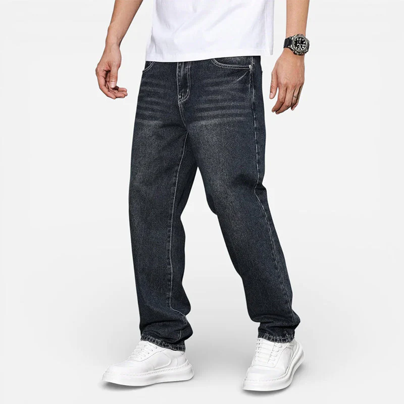 Dylan - Men's Relaxed Fit Washed Denim Jeans - Image 2