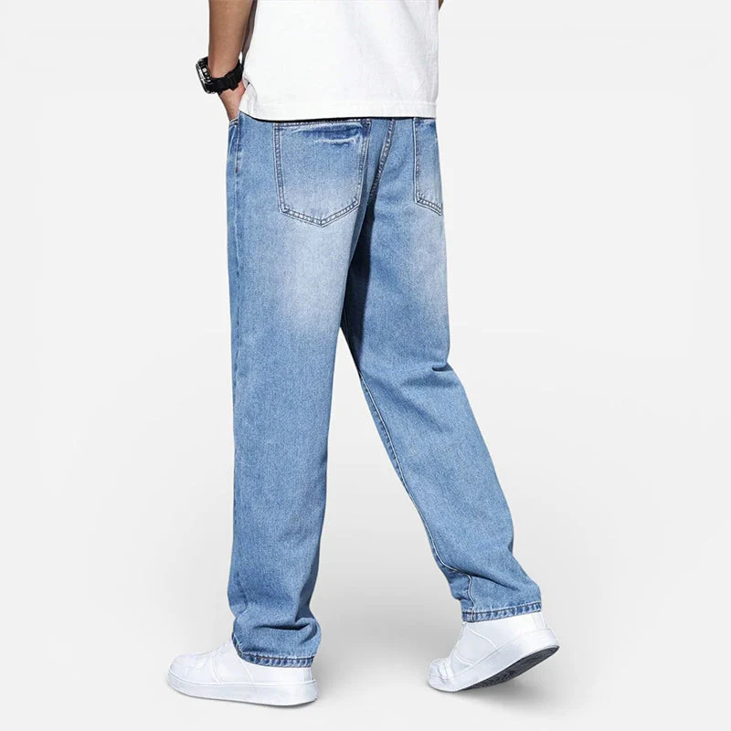 Dylan - Men's Relaxed Fit Washed Denim Jeans - Image 5