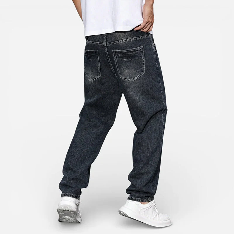 Dylan - Men's Relaxed Fit Washed Denim Jeans - Image 6