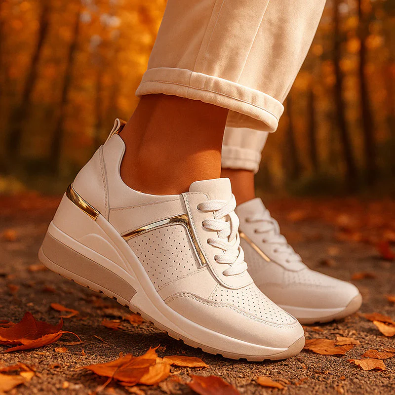 Elise Leroy Wedge Sneakers with Metallic Detail - Image 6