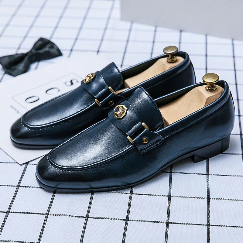 Felix Grant Low Heel Loafers with Metal Detail - Image 3