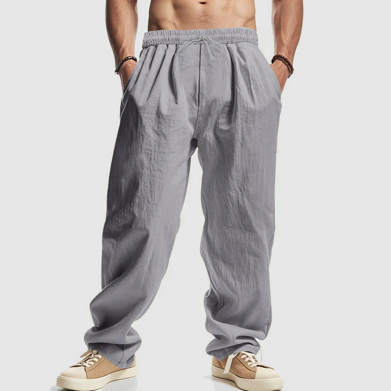 Holden - Men's Linen Blend Relaxed Drawstring Pants - Image 3