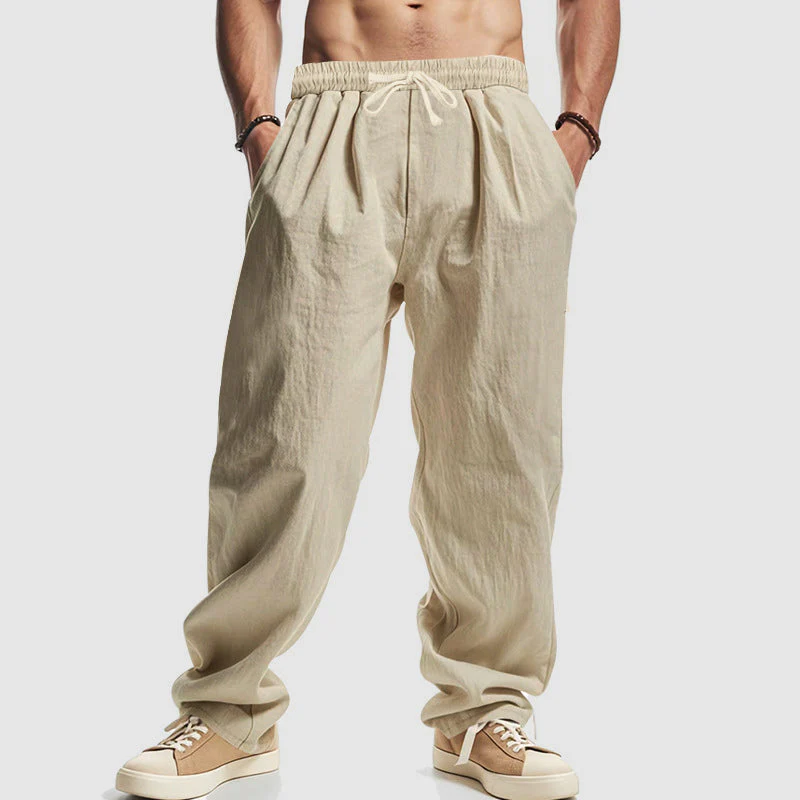 Holden - Men's Linen Blend Relaxed Drawstring Pants - Image 4