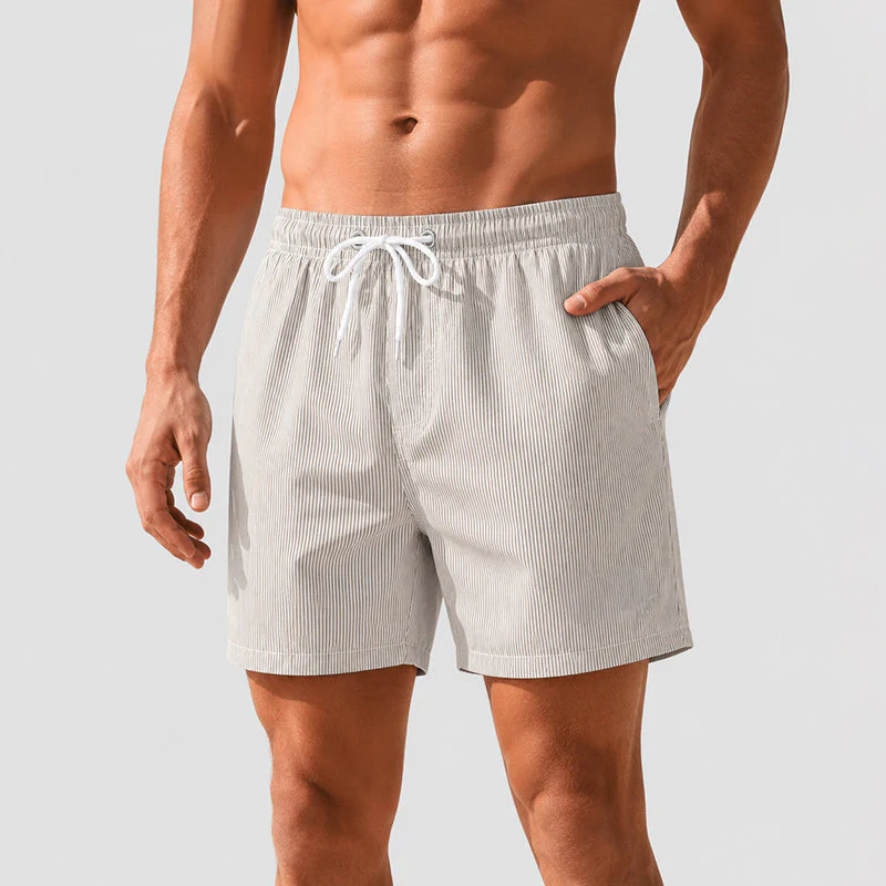 Hunter - Men's Retro Stripe Beach Shorts - Image 4