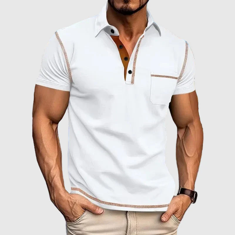 Jack - Men’s Contrast Trim Short Sleeve Polo Shirt - Image 3