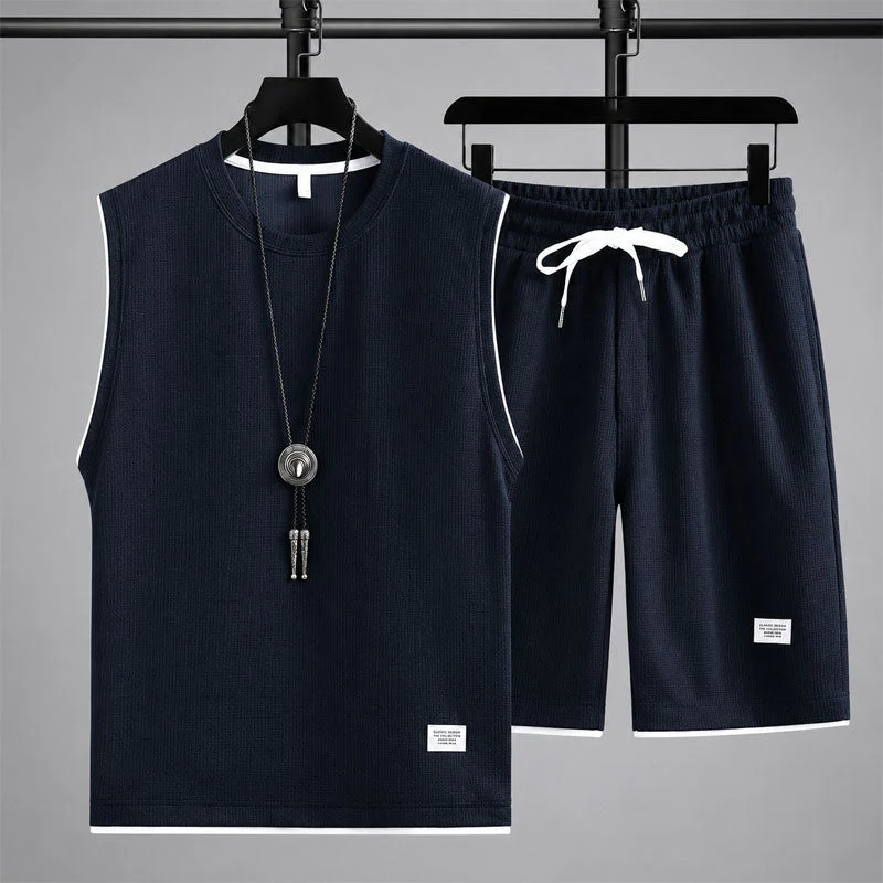 Jaden - Men's Waffle Knit Sleeveless Lounge Set