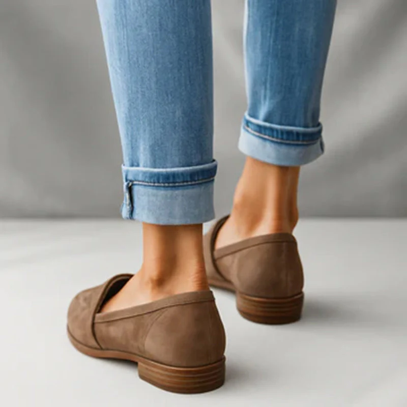 Julia - Women's Suede Pointed-Toe Flats - Image 6
