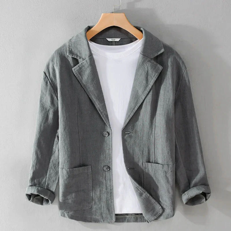 Keaton - Men's Linen Casual Tailored Blazer - Image 3