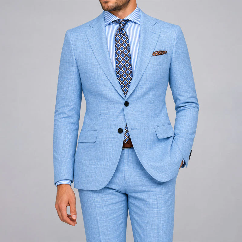 Lincoln - Men's Tailored Linen Two-Piece Suit - Image 2
