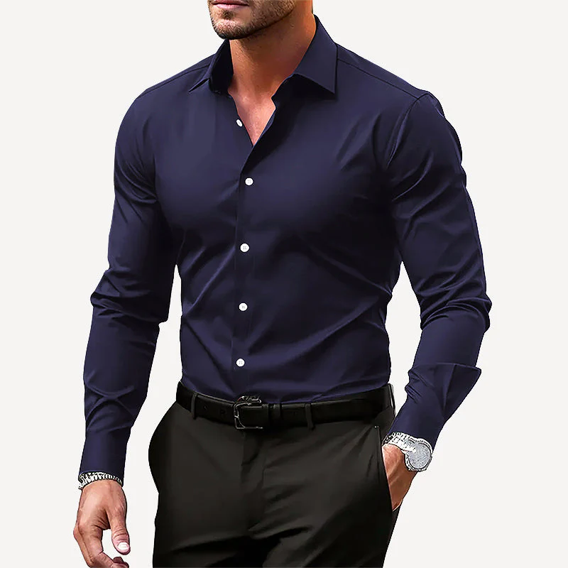 Logan - Men's Classic Slim Fit Long Sleeve Dress Shirt
