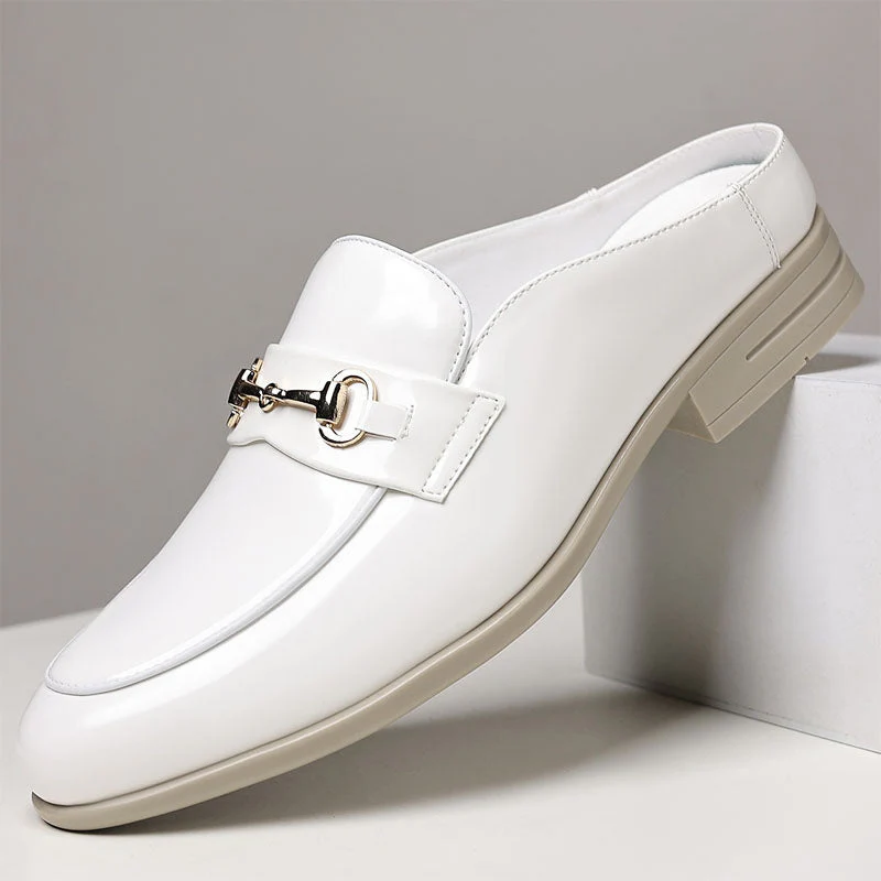 Logan - Men's Patent Backless Loafers - Image 3