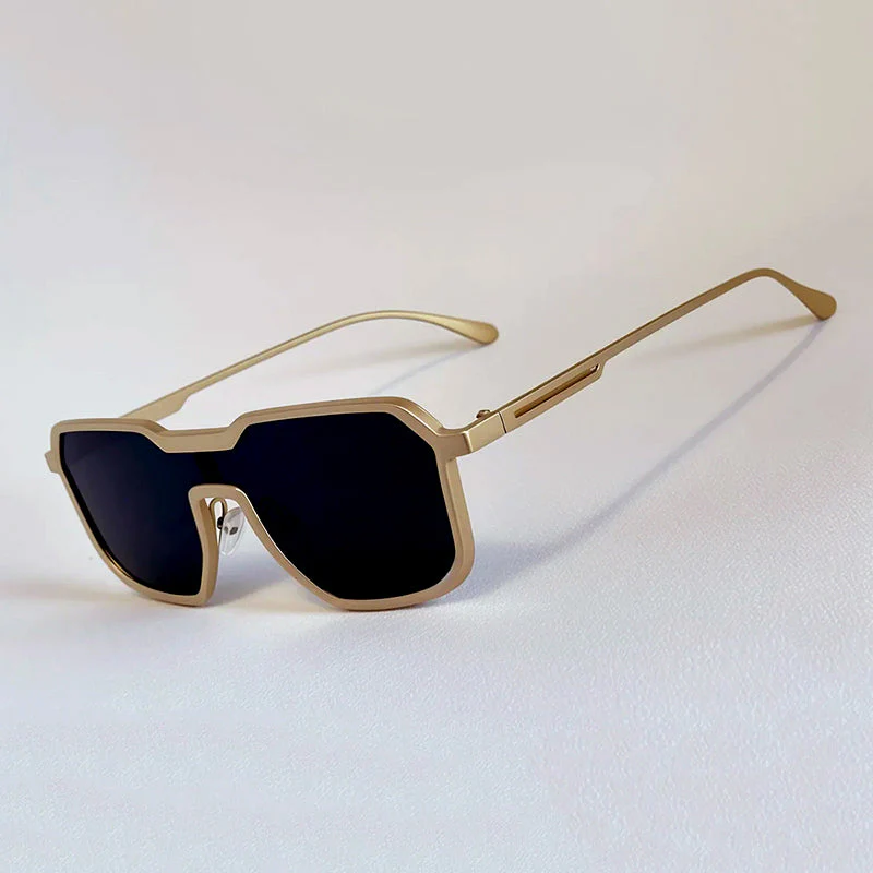 Lorènti Geometric Sunglasses with Metal Frame - Image 2