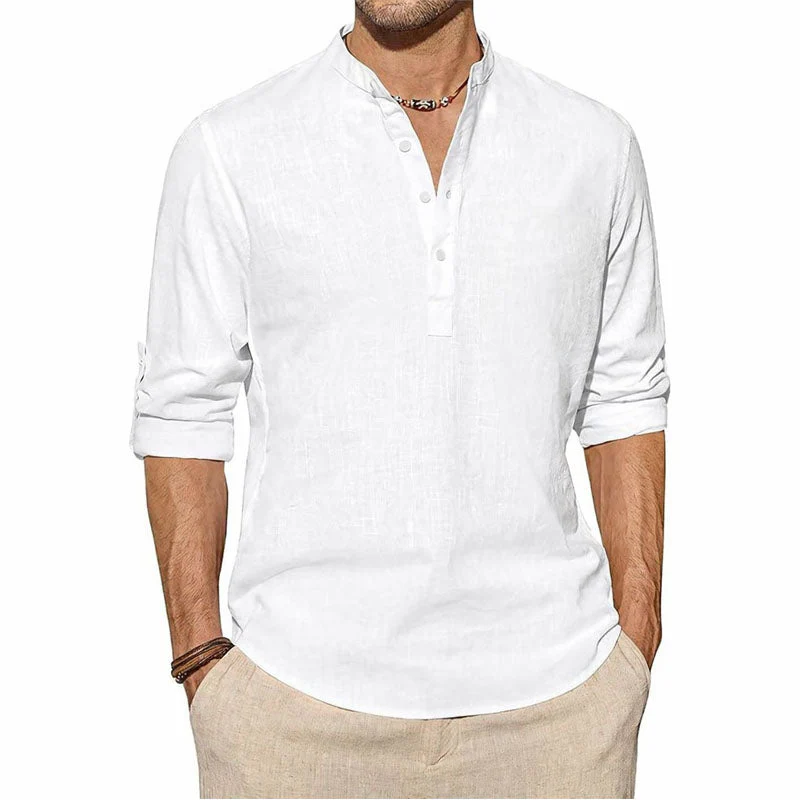 Lorenzo Vitali Long Sleeve Henley Shirt - Image 2