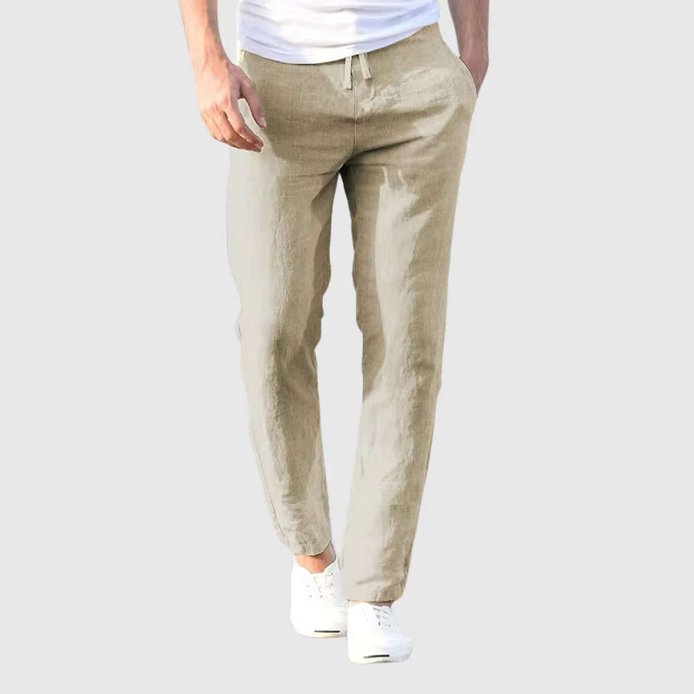 Mason - Men's Drawstring Linen Trousers