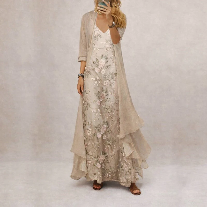 Nicole - Women's Floral Print Maxi Dress - Image 2