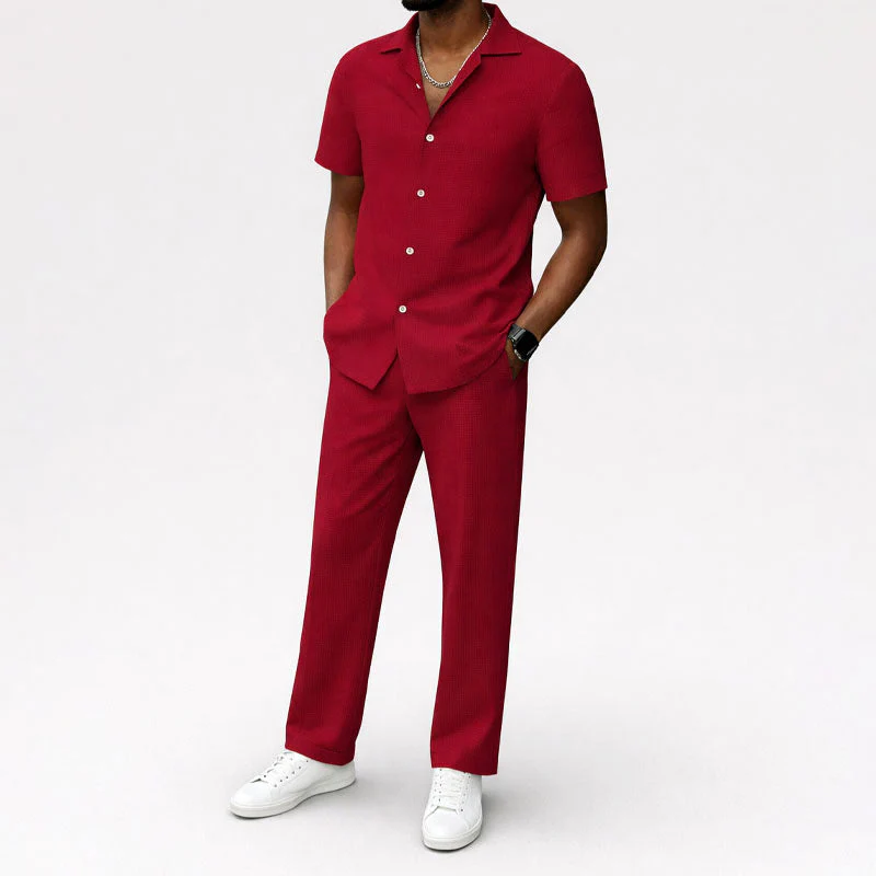 Noah - Men’s Relaxed Button-Up Set - Image 3