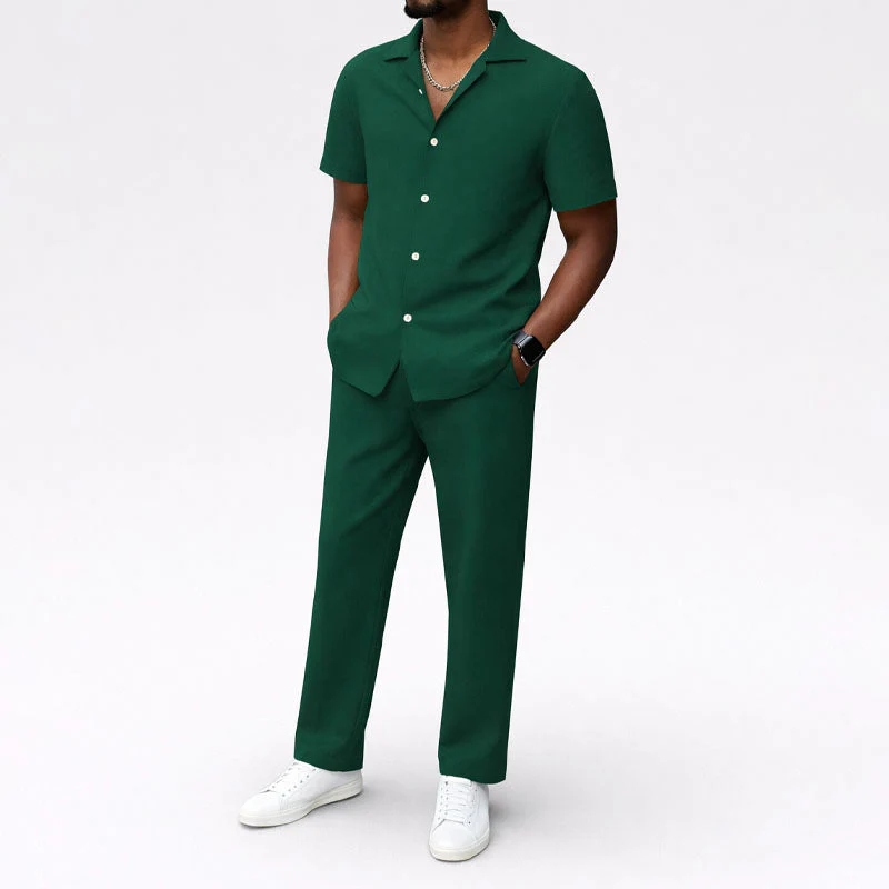 Noah - Men’s Relaxed Button-Up Set - Image 4