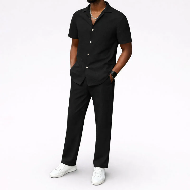 Noah - Men’s Relaxed Button-Up Set - Image 5
