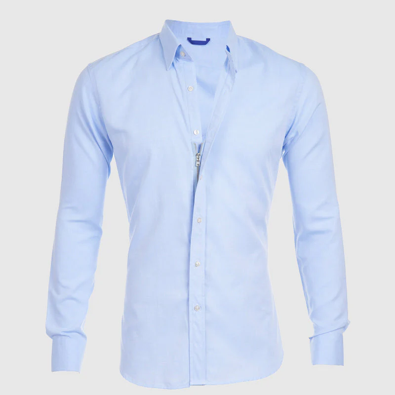 Roberto Russo Fitted Shirt with Integrated Zipper