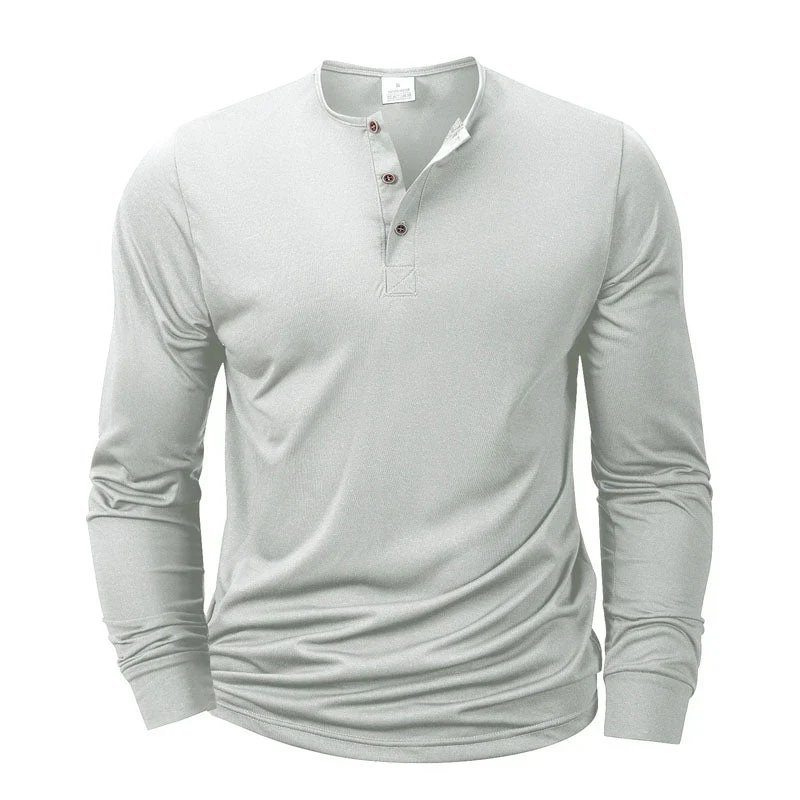 Roberto Russo Long Sleeve Henley Shirt - Image 4