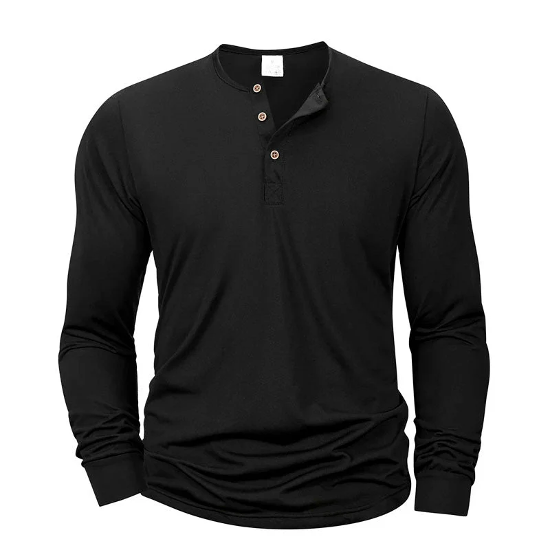 Roberto Russo Long Sleeve Henley Shirt - Image 5