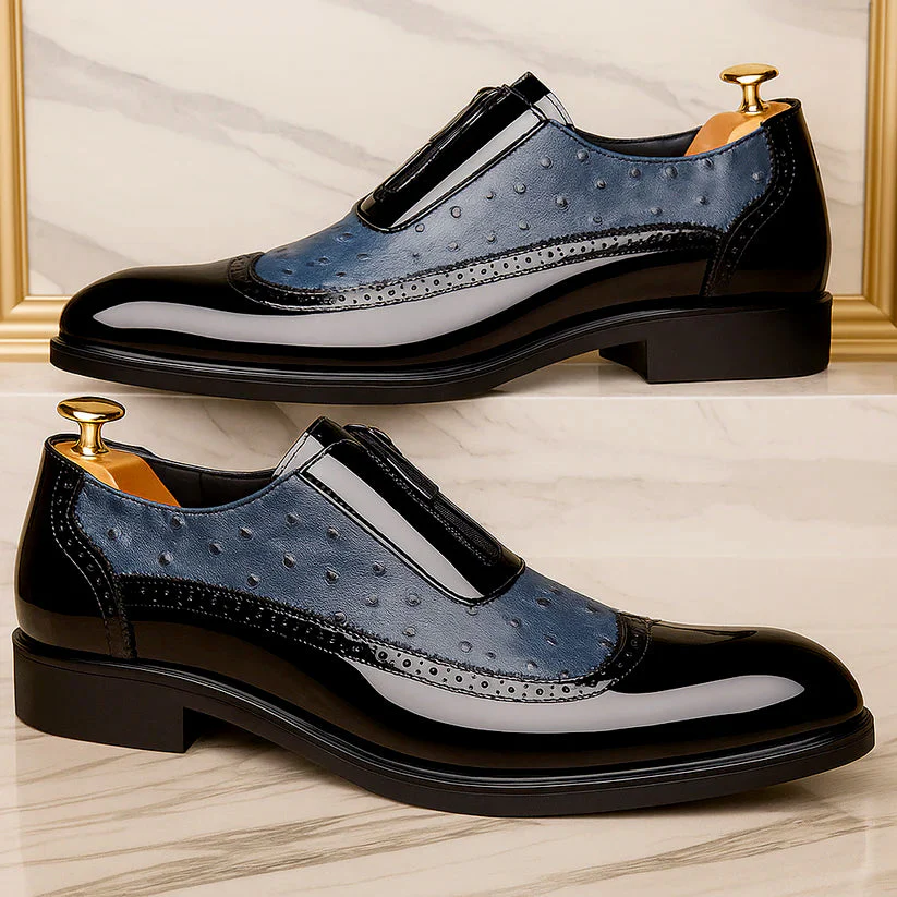 Roberto Russo Ostrich Dress Shoes with Gloss Finish - Image 3