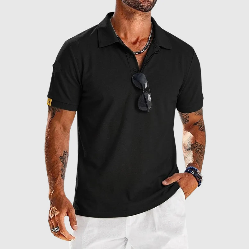 Roger - Men’s Textured Performance Polo Shirt - Image 2