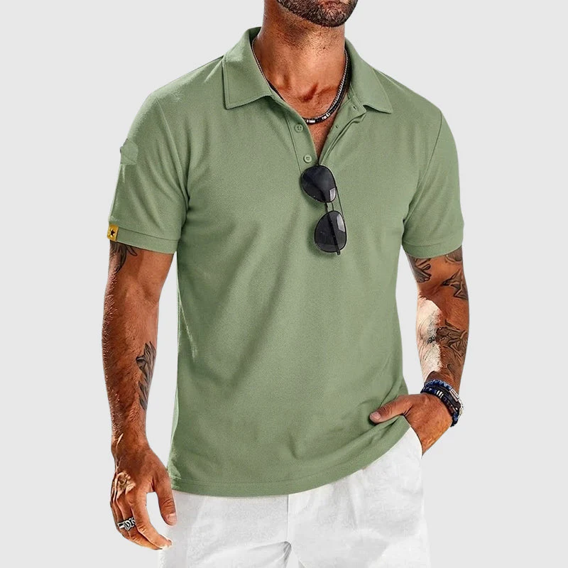 Roger - Men’s Textured Performance Polo Shirt - Image 5