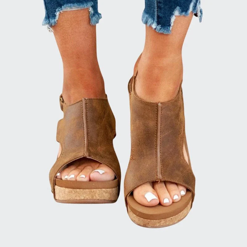 Savannah - Women's Slingback Platform Sandals - Image 3
