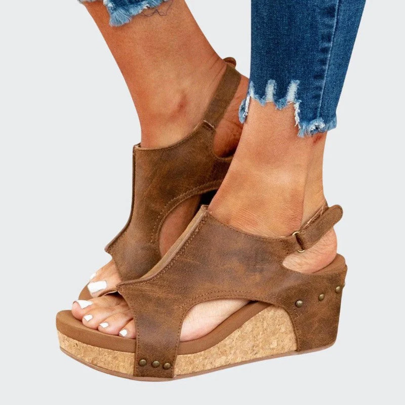 Savannah - Women's Slingback Platform Sandals - Image 4