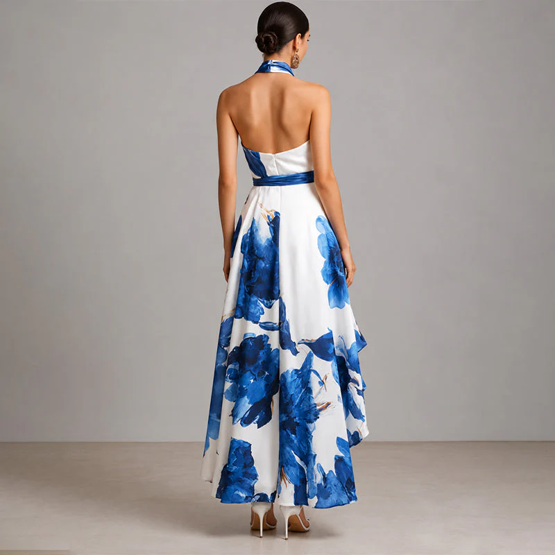 Scarlett - Women's Floral Halter Maxi Dress - Image 3