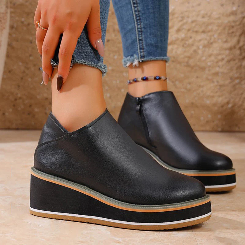 Sofia Amoretti Wedge Heel Ankle Boots - Image 2