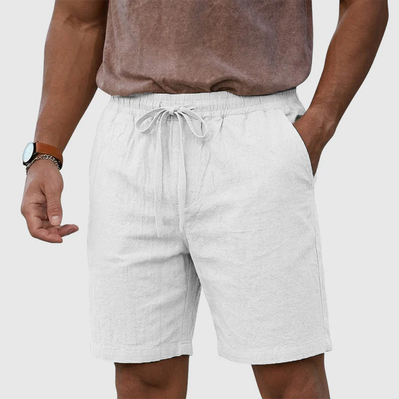 Stanley - Men’s Linen Drawstring Beach Shorts - Image 3