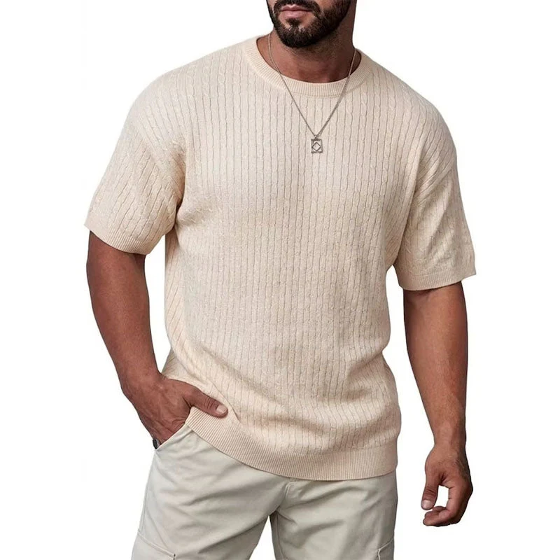 Tommy - Men's Ribbed Knit Crewneck Top - Image 5