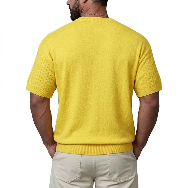 Tommy - Men's Ribbed Knit Crewneck Top - Image 6