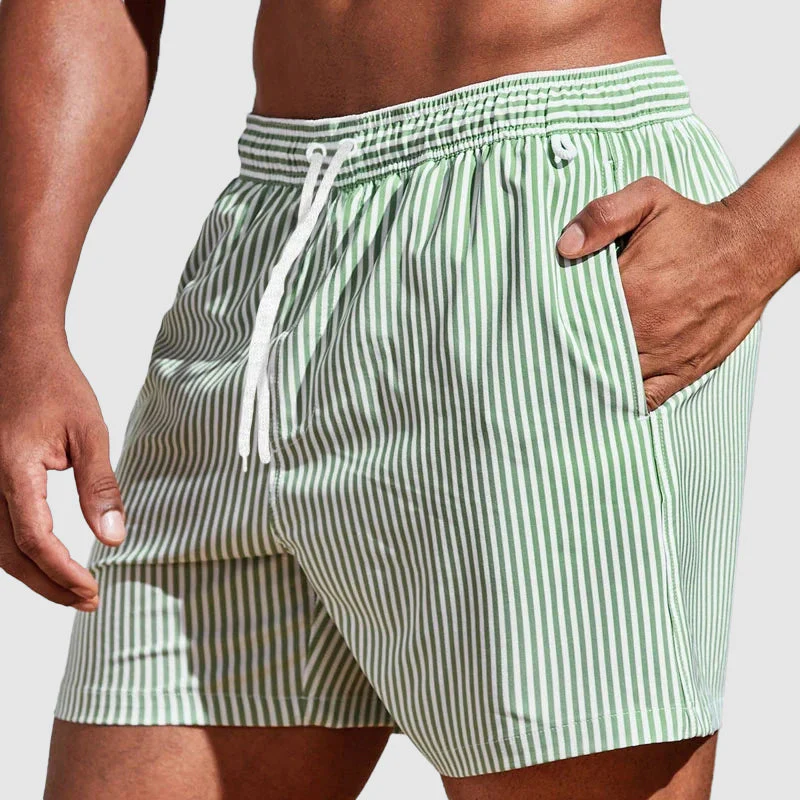 Tyler - Men's Quick-Dry Striped Swim Shorts - Image 3