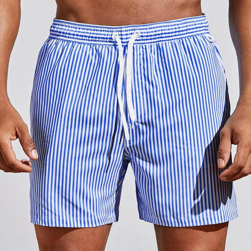 Tyler - Men's Quick-Dry Striped Swim Shorts - Image 5