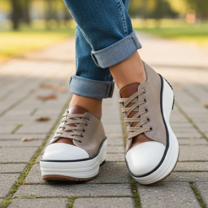 Valentina Rossi Chunky Sole Lace-Up Sneakers