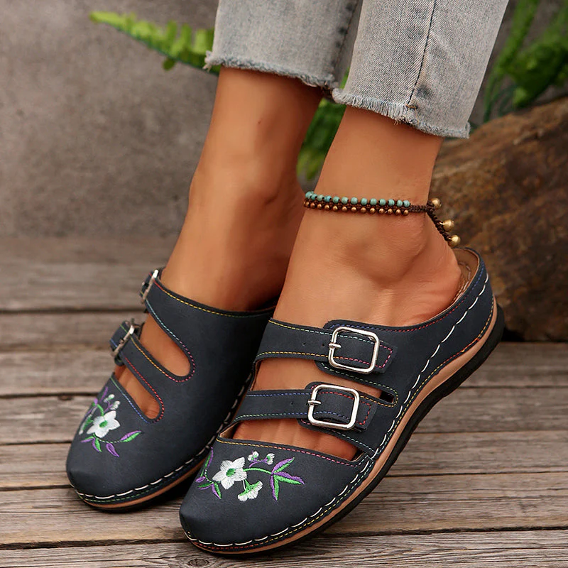 Valentina Rossi Floral Slip-On Flats - Image 4