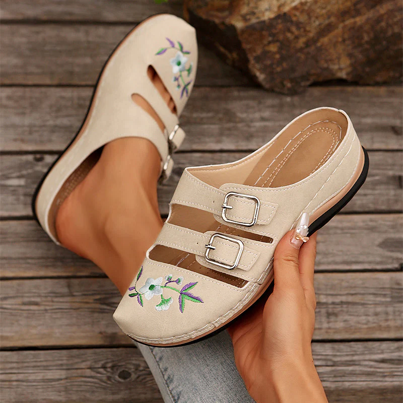 Valentina Rossi Floral Slip-On Flats - Image 5